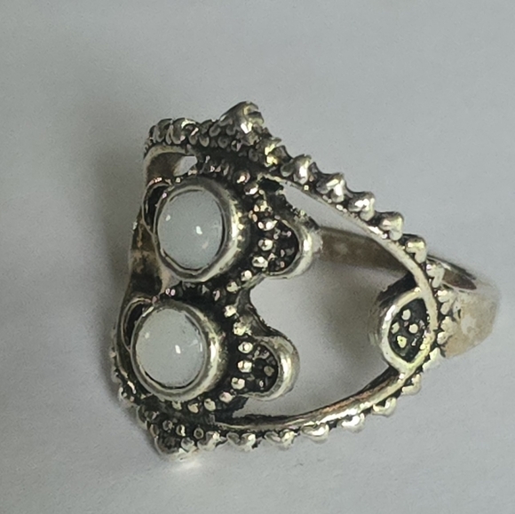 FIRE OPAL TITANIUM FOREVER WEAR SILVER NEW SIZE 6 SPOTLIGHT RING - Picture 4 of 5